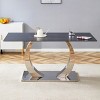 Sintered Stone Dining Table,Rectangular Dining Table,Dining Table With Rock Slab Tabletop And Stainless Steel Metal Table Legs-Cuddlewood - 3 of 4