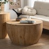 Okak Vintage Bucket Shaped Coffee Table, Rustic Charm Center Table Side Table for Office, Dining Room & Living Room - 4 of 4