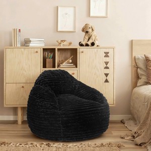 MAYEERTY Bean Bag Chair Foam Filled for Adults Soft Removable Cover Furniture - 1 of 4