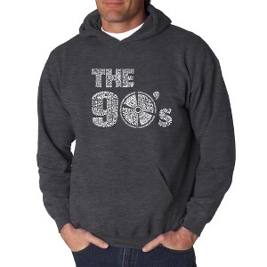 LA Pop Art Men's Word Art Hooded Sweatshirt - 90S - 1 of 4