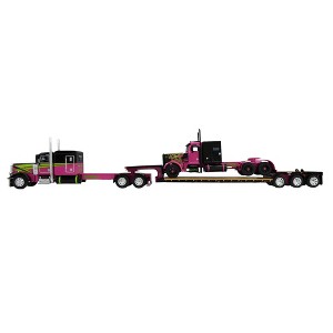 First Gear DCP 1/64 Peterbilt 389 Semi Fontaine Renegade LXT40 Lowboy & Peterbilt 359 Load, Loewen Farms 60-2139 - 1 of 4