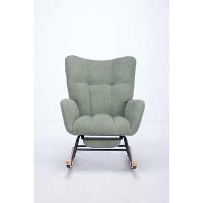 Ridstar Modern Accent Chair, Armchairs with High Backrest For Living Room-Green
