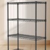 AZL1 Life Concept Utility Storage Drawers 4 Tier Adjustable Metal Racks Standing Shelf Organizer for Kitchen, Pantry, Garage, Black, 13.7"*35.4"*54" - 4 of 4