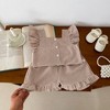 MyKids-USA Summer Baby Kids Girls Plaid Shirt And Shorts Clothing Set - 3 of 4
