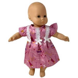 Doll Clothes Superstore Ice Cream Print Nightgown Fits 15-16 Inch Baby Dolls - 1 of 4