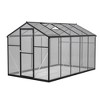 NicBex 6x10 ft Polycarbonate Greenhouse with Raised Base and Anchor Aluminum Heavy Duty Walk-in Greenhouses for Outdoor Backyard in All Season, Black - 2 of 4