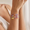 Turandoss 5PCS Gold Heart Initial Bracelets for Women Girls - Colorful Boho Stretch Beaded Bracelet Set for Kids, Birthday Gifts for Girl Age 6 -14 - 4 of 4