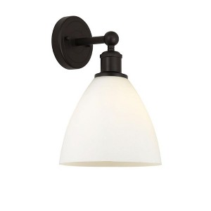 Bristol Glass - 1 Light Wall Sconce In Industrial Style-12 Inches Tall and 7.5 Inches Wide - 1 of 1
