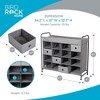 BIRDROCK HOME 16-Cubby Shoe Rack w/ 4 Drawers - Metal Frame Cabinet for Bedroom, Closet & Entryway Organization - Space-Saving Storage - Grey - 2 of 4