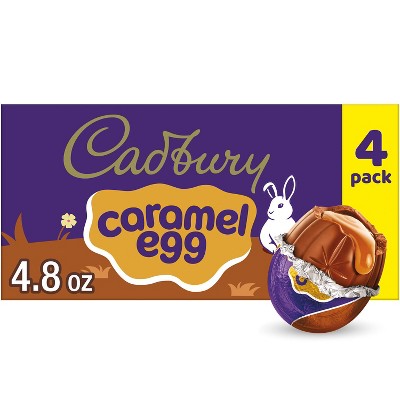 Cadbury Caramel Milk Chocolate Egg Easter Candy - 4.8oz/4ct