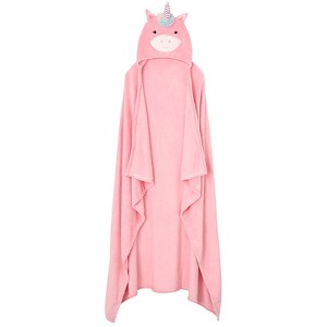 The Lakeside Collection Kids' Character Hooded Fleece Throw - 1 of 3