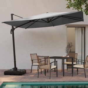 YARDGRACE Patio Umbrella Outdoor, 9/10 Feet Cantilever Umbrella Aluminum Offset Umbrella with 360-degree Rotation - 1 of 4