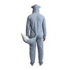 Wolf Adult Blue Long Sleeve Hooded Cosplay Onesie Costume Union Suit - 3 of 4