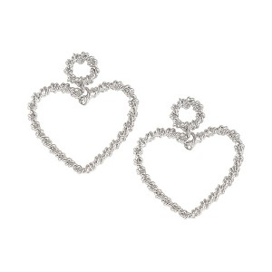 SOHI Women's Gold Heart Drop Earrings - 1 of 3