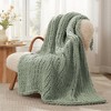 Amelie Home Chunky Knit Blanket Throw,Handmade Chenille Cable Knitted Crochet Throw Blanket,Throw - 2 of 4