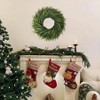 24 inch artificial pine wreath for front door wall home outdoor real looking green festive decoration - 4 of 4