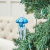 Gallerie II Blue Jelly Fish Art Glass Ornament - 2 of 4