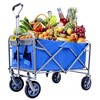 SKRAN Folding Wagon, Heavy Duty Utility Beach Wagon Cart with Big Wheels, Adjustable Handle Drink Holders for Camping and Outdoor - 4 of 4