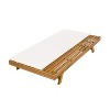 NicBex Acacia Wood Patio Chaise Lounge Set with 4" Thick Water-Resistant Cushions, Space Saving Design for Beach, Pool, Garden, Cream,Teak - 4 of 4