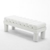 SEYNAR Modern Teddy Velvet Upholstered Rentangle Ottoman - 4 of 4