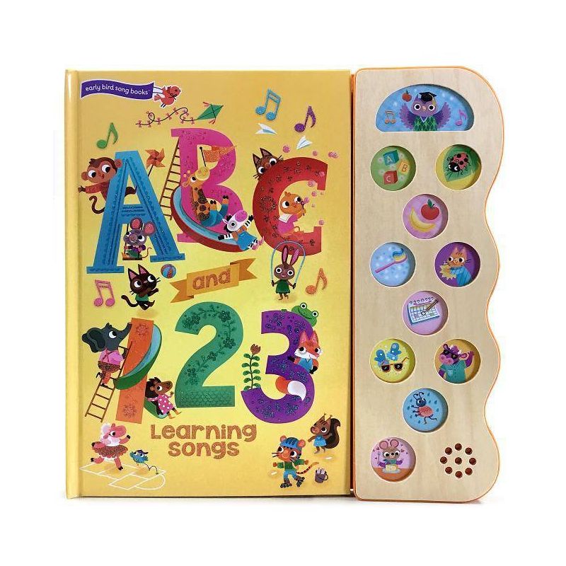 ABC and 123 Learning Songs - (11 Button Sound Book) by  Rose Nestling (Board Book), 1 of 2