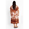 Women's Plus Size Talia Off Shoulder Overlay Border Maxi Dress - brown | CITY CHIC - 2 of 4