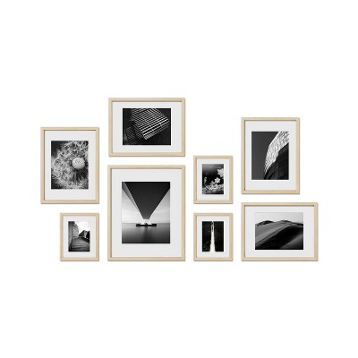 Haus and Hues Carlisle Gallery Wall Frame Set with Real Glass and Mat