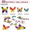 Unique Bargains Room Decor 3D Butterfly Wall Stickers Decal Colorful 36pcs - 2 of 4