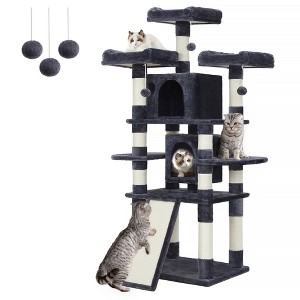 67"H Cat Tree Cat Tower for Indoor Cats, Plush Multi-Level Cat Condo with Scratching Posts - 1 of 4
