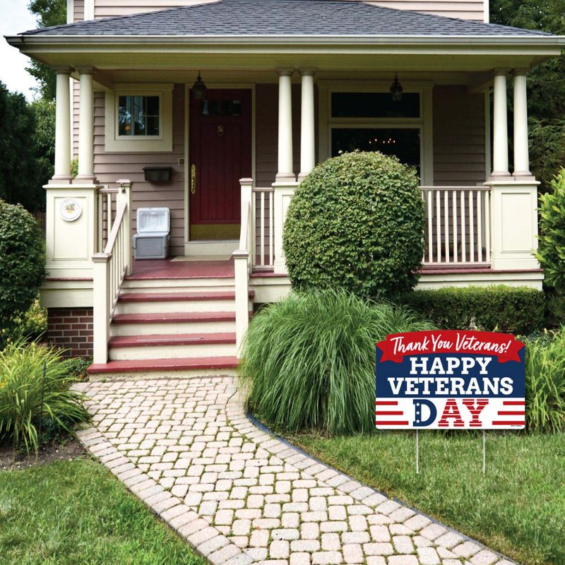 Big Dot of Happiness Happy Veterans Day - Patriotic Yard Sign Lawn Decorations - Thank You Veterans Party Yardy Sign, 4 of 9