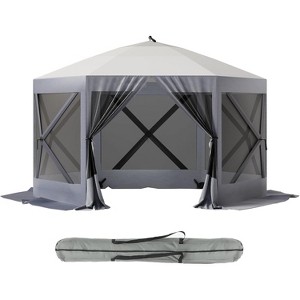 Pop Up Gazebo Screen Tent: 6-Sided Instant Canopy Shelter with 600D Oxford Cloth, Portable for Camping - 1 of 4