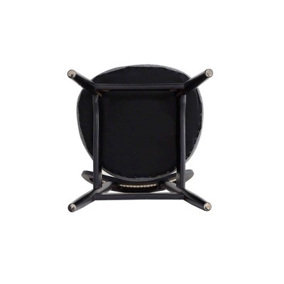 Gray and Black 7-Piece Wood Dining Set with Oval Back Chairs