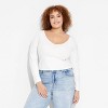 Women's Long Sleeve V-Neck T-Shirt - Wild Fable™ - 2 of 3