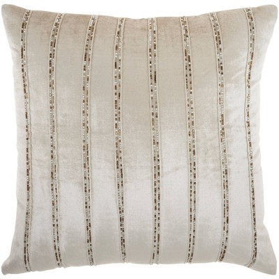 Sofia Beaded Striped Throw Pillow - Mina Victory