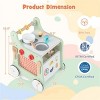 SEVOBAL Baby Walkers 6-in-1 Wooden Stroller Play Kitchen Toy Storage Clock Shape Match for Toddlers, Multicolored, 12"*13.5"*16.5" - 4 of 4