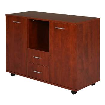 Vinsetto Multifunction Office Filing Cabinet Printer Stand with 2 Drawers, 2 Shelves, & Smooth Counter Surface