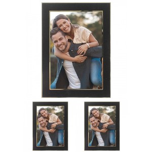 REGALWOVEN Home Room Modern Brushed Aluminum Real Glass Photo Frame - 1 of 4
