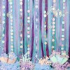 PartyWoo Crepe Paper Streamers Pink Purple Mint Turquoise White 8 Rolls 656 ft 1.8 Inch x 82 Ft Roll - 2 of 4