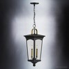 Urban Ambiance Luxury Cosmopolitan Outdoor Pendant Light,  23.875"H x 9"W,  Midnight Black Finish, UHP1261 - 4 of 4