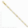 Black Bow Jewelry 6.2mm 14k Two Tone Gold Polished Anchor Link Chain Bracelet - 2 of 4