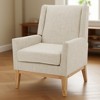 KTMBDW Mid-Century Accent Chair, Modern Upholstered Armchair  with Wood Leg, Comfy Single Reading Accent Chairs for Living Room Bedroom - 3 of 4