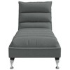 vidaXL Massage Chaise Lounge with Cushions Dark Gray Fabric - 4 of 4