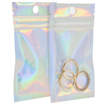 Stockroom Plus 200 Pack Resealable Holographic Bags, Smell Proof Pouch (2.3 x 3.9 In)