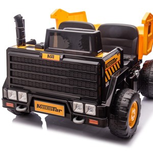 TopComfy Baby Walkers Two Seater Kids Engineering Car Kids Toy Kids Fun Gift Four Wheels Front Design Safe Ride for Kids, Yellow, 35.83"*27.56"*16.56" - 1 of 4