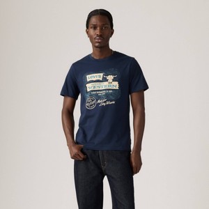 Levi's® Men's Standard Fit Short Sleeve Logo Crewneck T-Shirt - Navy Archival Blazer - 1 of 3