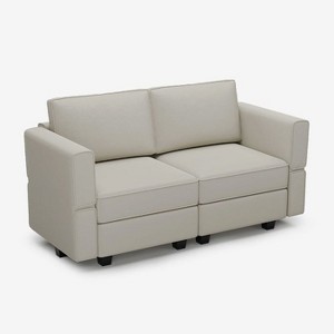 Belffin Modular Velvet Loveseat Sofa (2 Seats + 4 Sides) - 1 of 4
