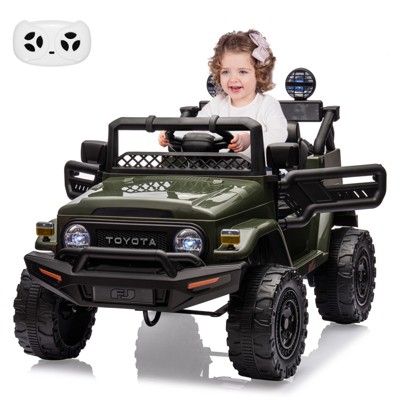 Children's stroller, Toyota licensed truck design, with remote control, 3 speed settings, 66 lbs weight capacity, a perfect holiday gift for kids.