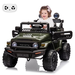 Children's stroller, Toyota licensed truck design, with remote control, 3 speed settings, 66 lbs weight capacity, a perfect holiday gift for kids. - 1 of 4