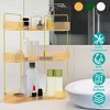 NewHome "3-Tier Clear Corner Bathroom & Vanity Organizer Shelf for Makeup, Perfume, Cosmetics, and More" Gold - 3 of 4