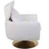 PAGED Swivel Accent Chair Classic Mid-Century Living Room Chairs with Circular Metal Base, Comfy Chair for Living Room - 4 of 4